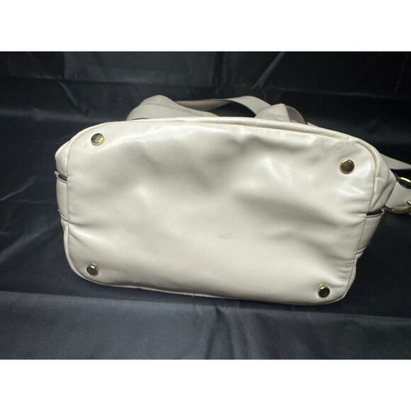 ZARA Trafaluc White Bucket-Style Small Leather Shoulder Bag - Picture 3 of 6